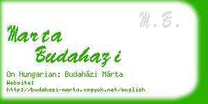 marta budahazi business card