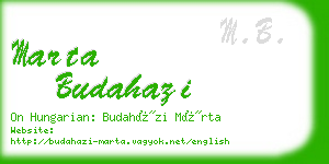 marta budahazi business card